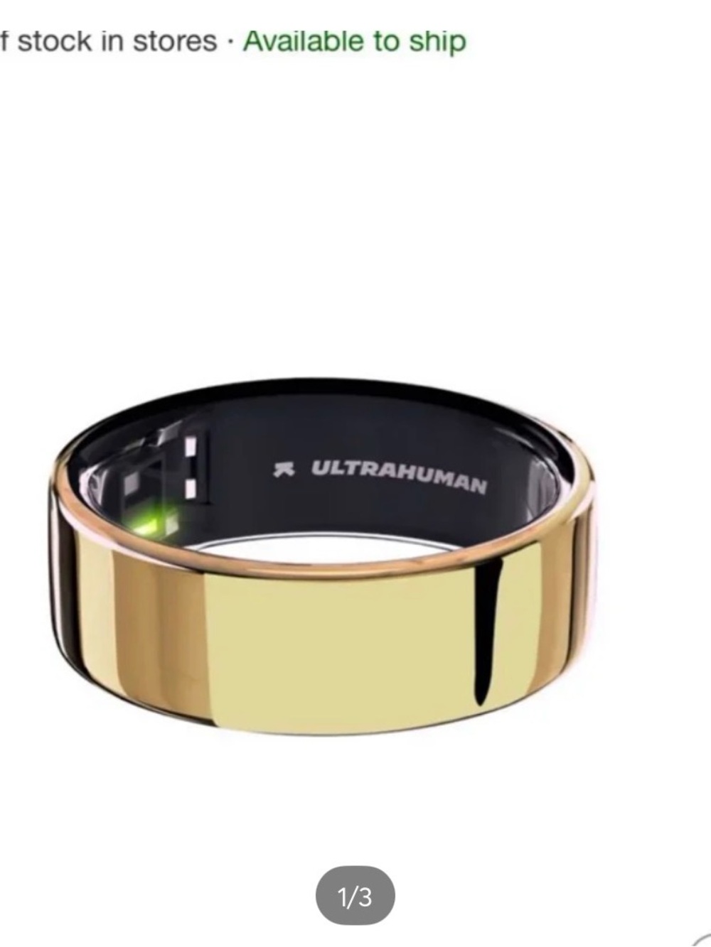 Gold Ultrahuman Ring Size 8